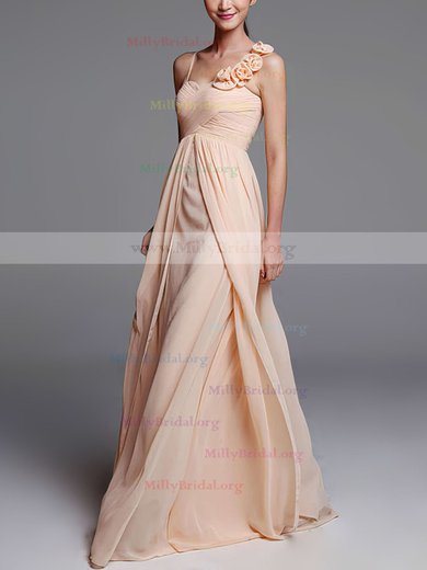 Chiffon with Flower(s) Sweetheart Sheath/Column Discount Bridesmaid Dresses #01012489