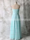 Elegant Sweetheart Chiffon Ruffles Floor-length Light Sky Blue Bridesmaid Dresses #01012535