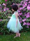 Cute Empire Tulle with Ruffles Halter Knee-length Flower Girl Dresses #01031856