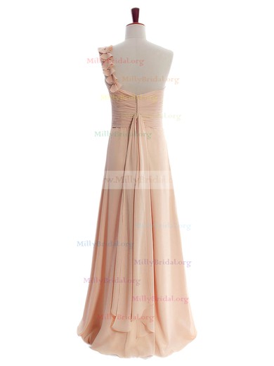 Wholesale Chiffon with Sashes/Ribbons A-line One Shoulder Bridesmaid Dresses #01012597