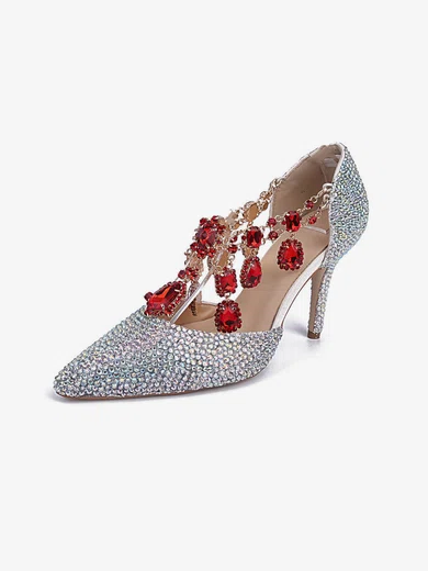 Women's Multi-color Real Leather Stiletto Heel Pumps #Milly03030834