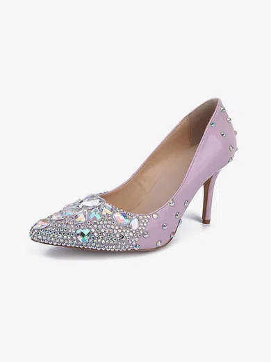 Women's Multi-color Patent Leather Stiletto Heel Pumps #Milly03030845