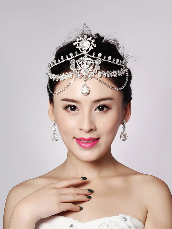 White Alloy Forehead Jewelry #Milly03020046