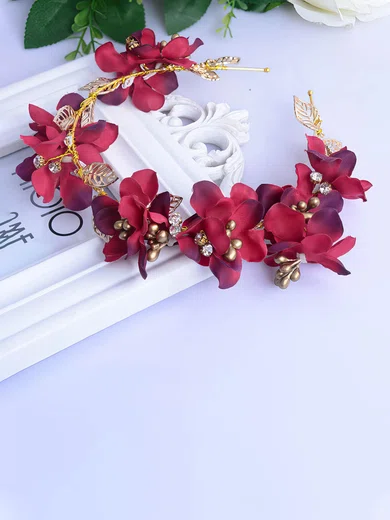 Burgundy Alloy Headbands #Milly03020050