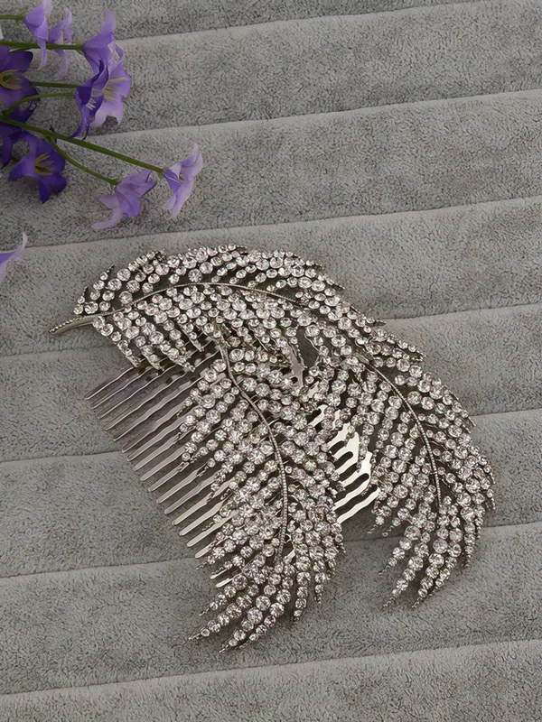 Silver Alloy Combs & Barrettes #Milly03020051