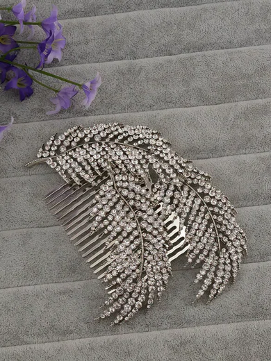 Silver Alloy Combs & Barrettes #Milly03020051