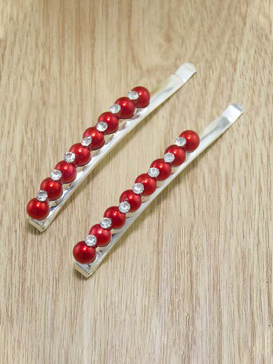 White Alloy Hairpins #Milly03020056