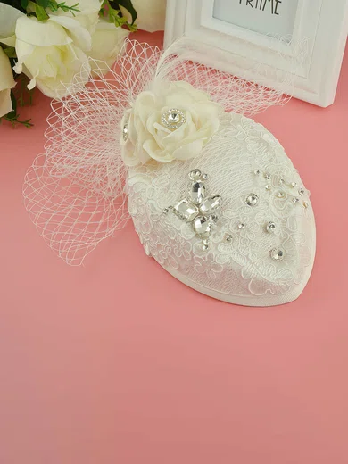 Ivory Crystal Flowers & Feathers #Milly03020077
