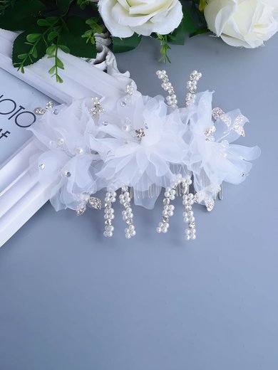 White Alloy Combs & Barrettes #Milly03020094