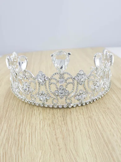 White Alloy Tiaras #Milly03020098