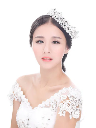White Alloy Tiaras #Milly03020108