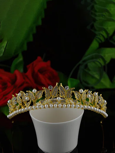 Gold Alloy Tiaras #Milly03020110