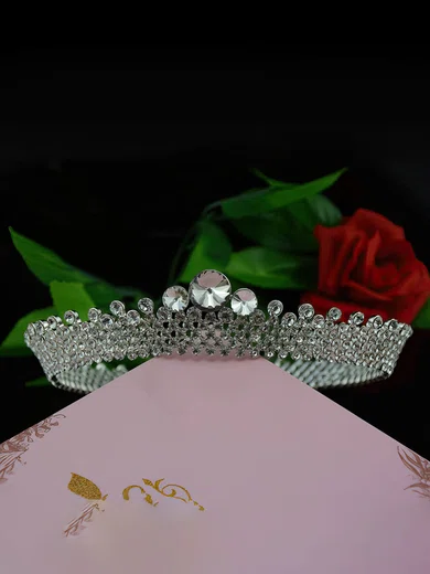 Silver Alloy Tiaras #Milly03020144