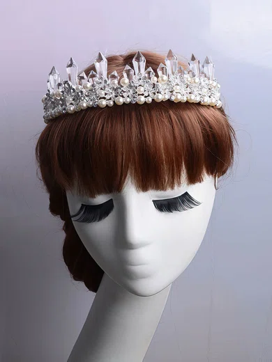 Silver Alloy Tiaras #Milly03020145