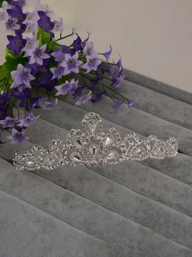 White Alloy Tiaras #Milly03020180