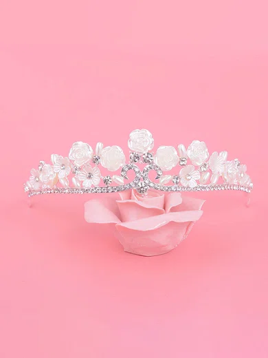 White Alloy Tiaras #Milly03020197