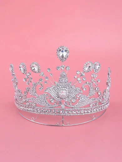 White Alloy Tiaras #Milly03020208