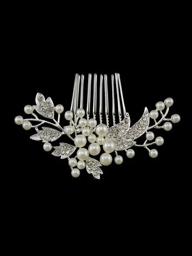 Silver Alloy Combs & Barrettes #Milly03020214