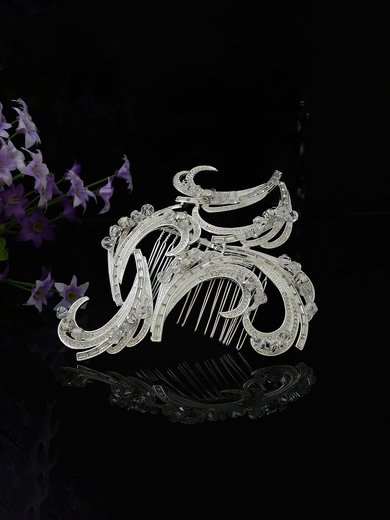 Silver Alloy Combs & Barrettes #Milly03020216