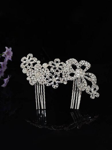 White Alloy Combs & Barrettes #Milly03020219