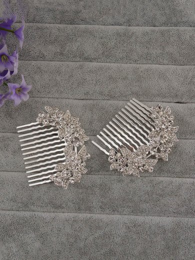 White Alloy Combs & Barrettes #Milly03020221