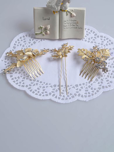 Gold Alloy Combs & Barrettes #Milly03020222