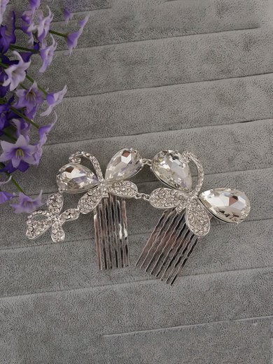 Silver Alloy Combs & Barrettes #Milly03020223
