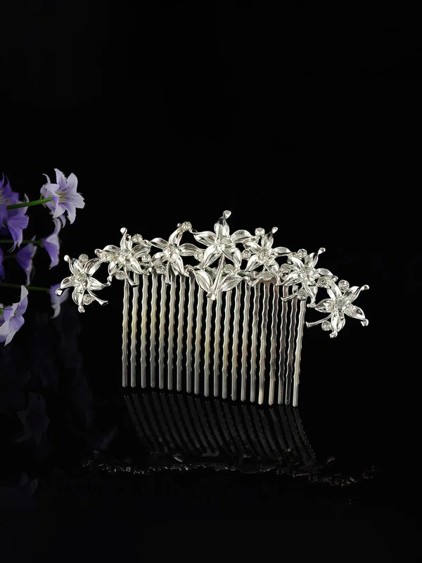 White Alloy Combs & Barrettes #Milly03020226