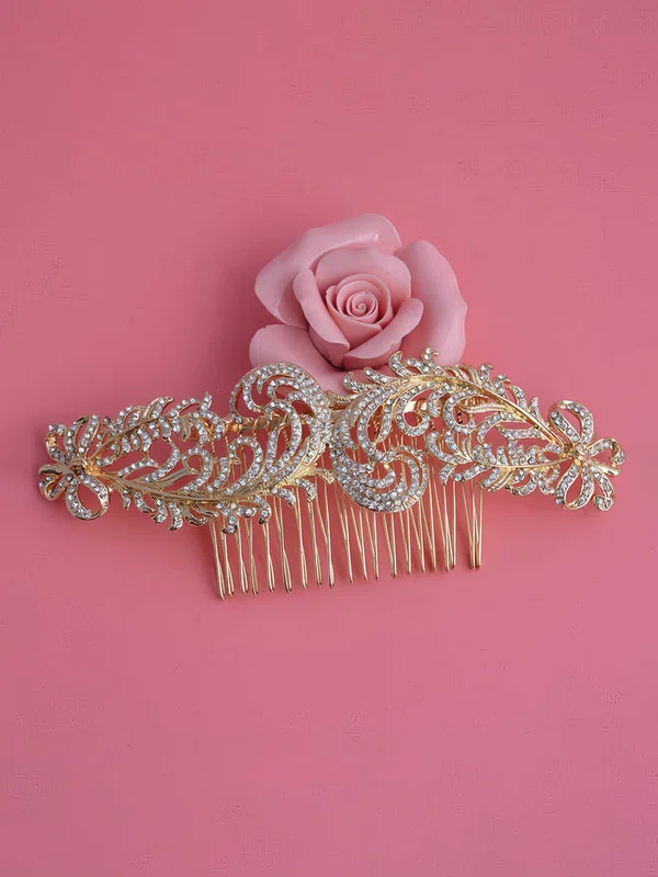 Gold Alloy Combs & Barrettes #Milly03020236
