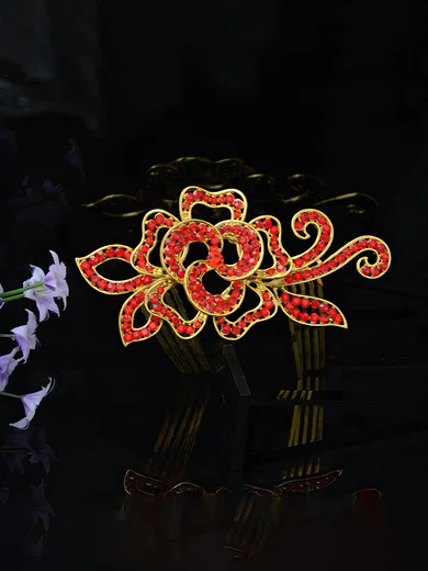 White Alloy Combs & Barrettes #Milly03020237