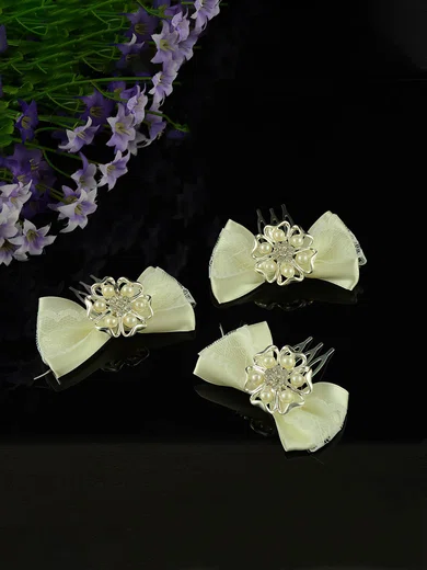 Ivory Alloy Combs & Barrettes #Milly03020238