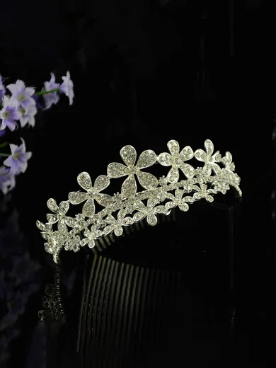 White Alloy Combs & Barrettes #Milly03020243