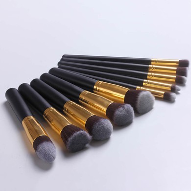Nylon Professional Makeup Brush Set in 10Pcs #Milly03150059