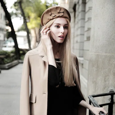 Black Wool Beret Hat #Milly03100005
