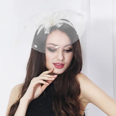 Ivory Net Yarn Fascinators #Milly03100010
