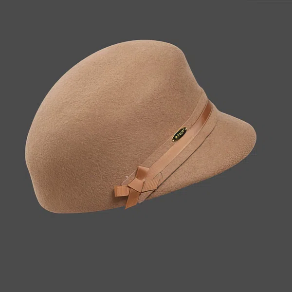 Light Camel Wool Bowler/Cloche Hat #Milly03100025