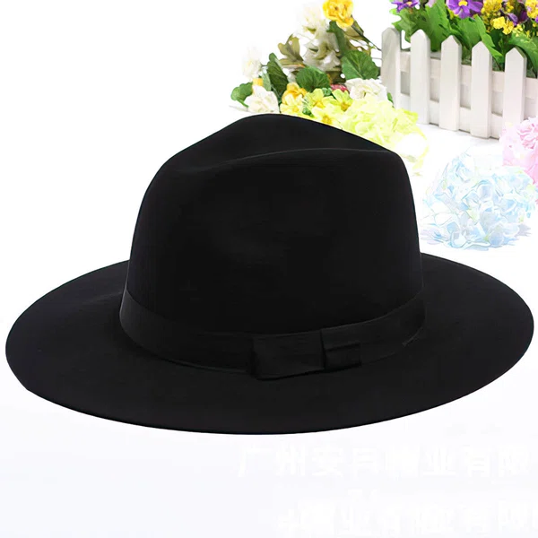 Black Wool Bowler/Cloche Hat #Milly03100034