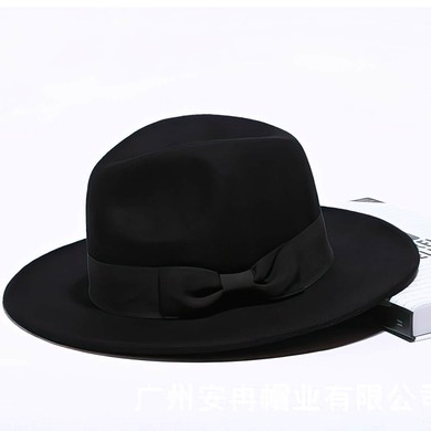 Black Wool Bowler/Cloche Hat #Milly03100036