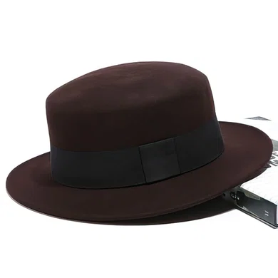 Black Wool Bowler/Cloche Hat #Milly03100037
