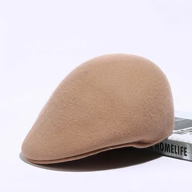Black Wool Beret Hat #Milly03100038