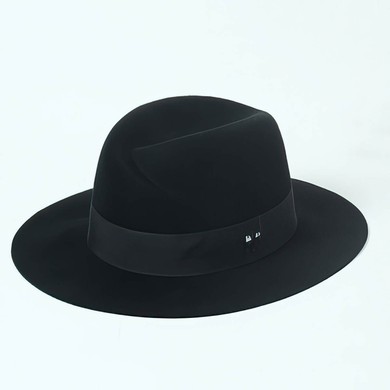 Black Wool Bowler/Cloche Hat #Milly03100041