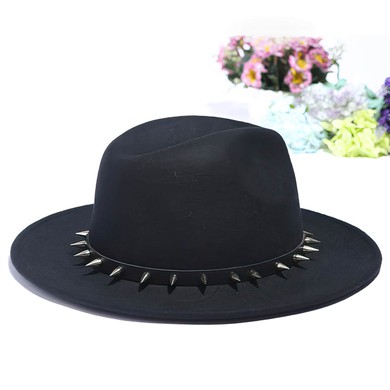 Black Wool Bowler/Cloche Hat #Milly03100047