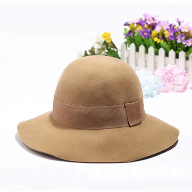 Black Wool Bowler/Cloche Hat #Milly03100053