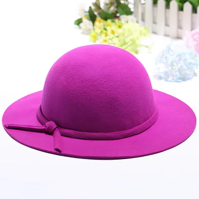 Black Wool Bowler/Cloche Hat #Milly03100055