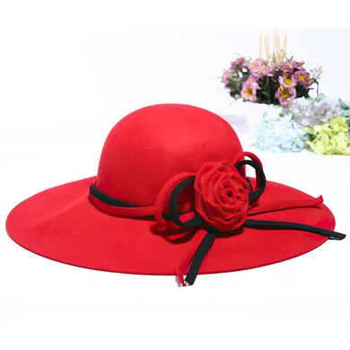 Black Wool Floppy Hat #Milly03100057