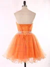 Girls Orange Sweetheart Organza Beading Short/Mini Prom Dresses #Milly020101625