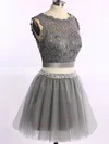Pretty Short/Mini Scoop Neck Tulle Lace with Beading Two Pieces Prom Dress #Milly020101868