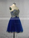 Inexpensive Sweetheart Organza with Beading Short/Mini Prom Dresses #Milly020102037
