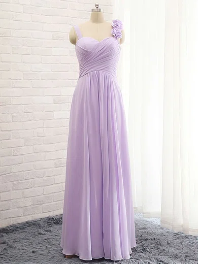 A line Sweetheart Chiffon with Flower s Lace up Discount Bridesmaid Dresses millybridal