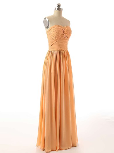 Discount Sweetheart Chiffon Floor-length Ruched Bridesmaid Dresses #Milly01012736